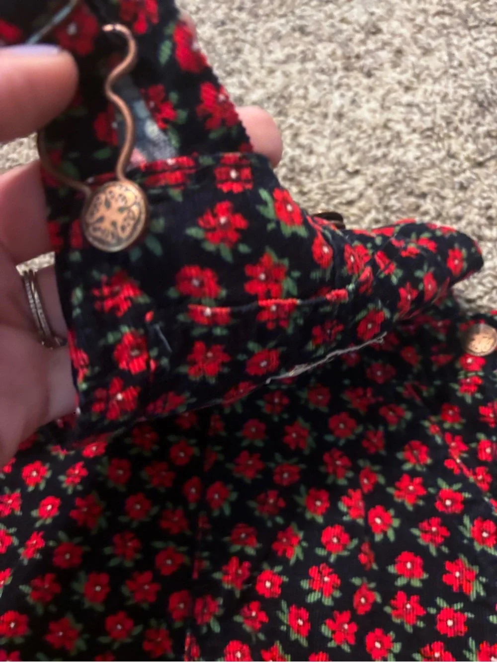OshKosh B'Gosh Floral Corduroy Baby Overalls